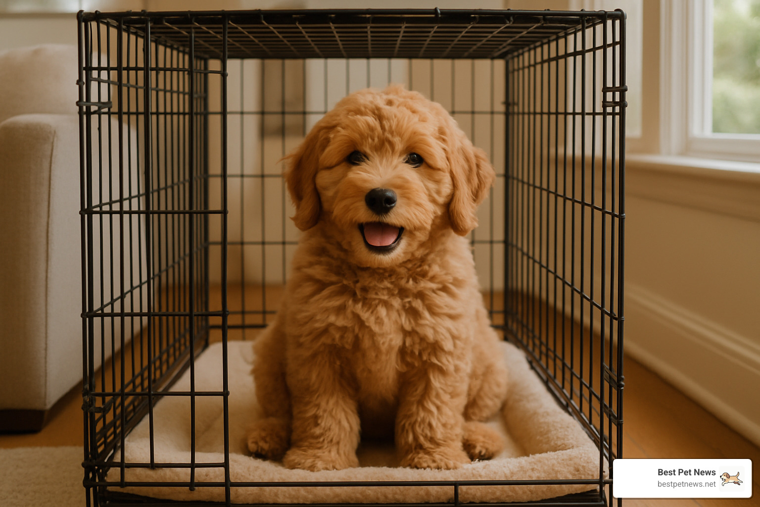 how to crate train a goldendoodle puppy